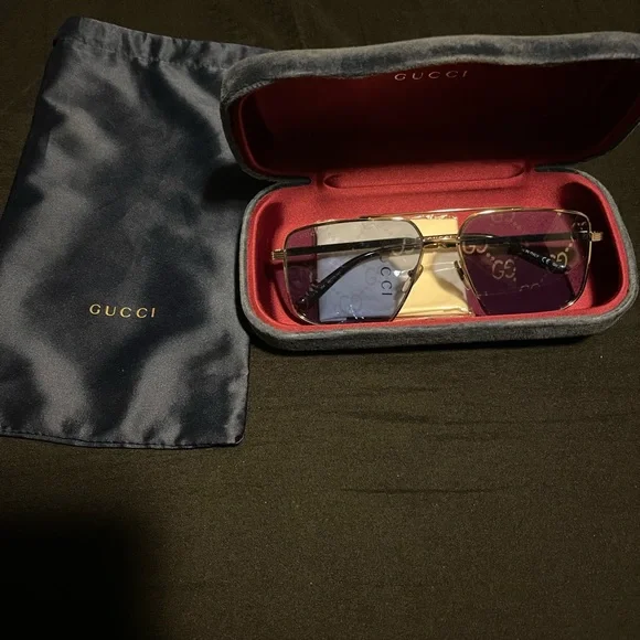 Gucci Sunglasses GG0941S Blue and Silver Sunglasses with GG Logo Lenses - Picture 2 of 6